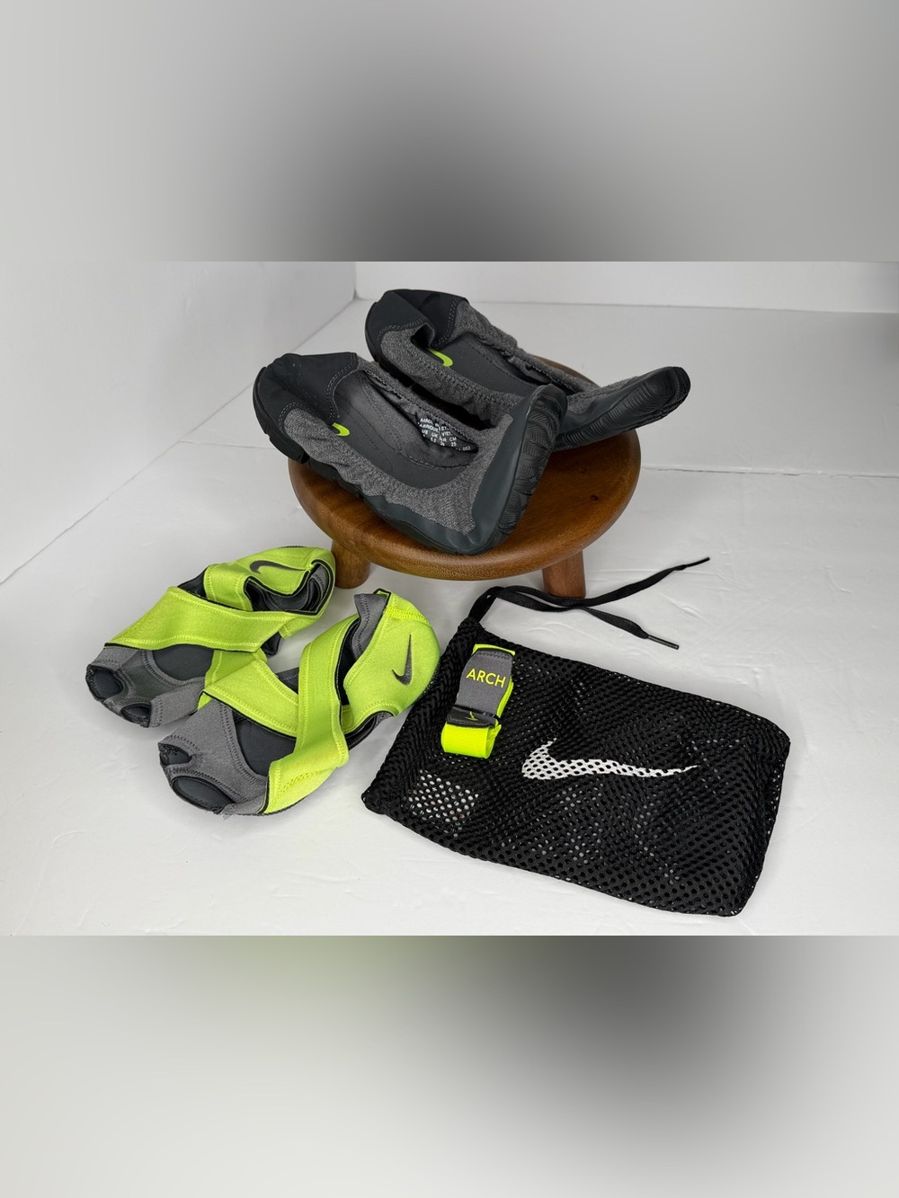 Nike Studio Wrap Pack and Nike Yoga/Arch wraps.  Size 8 flats - Size M wraps.